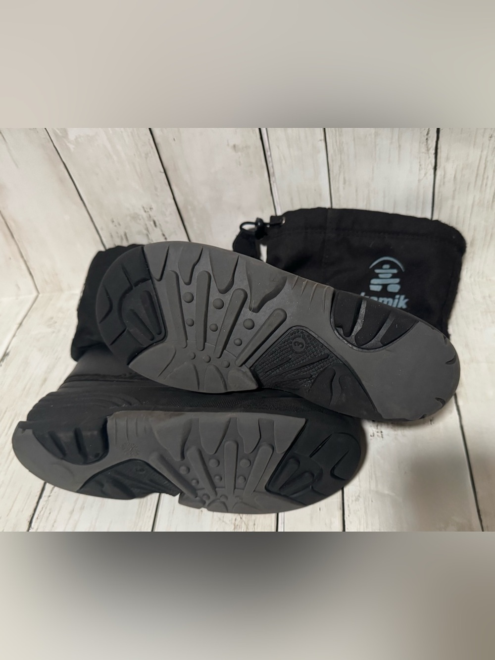 Kamik Black Pull-On Waterproof Winter Boots - Picture 5 of 7